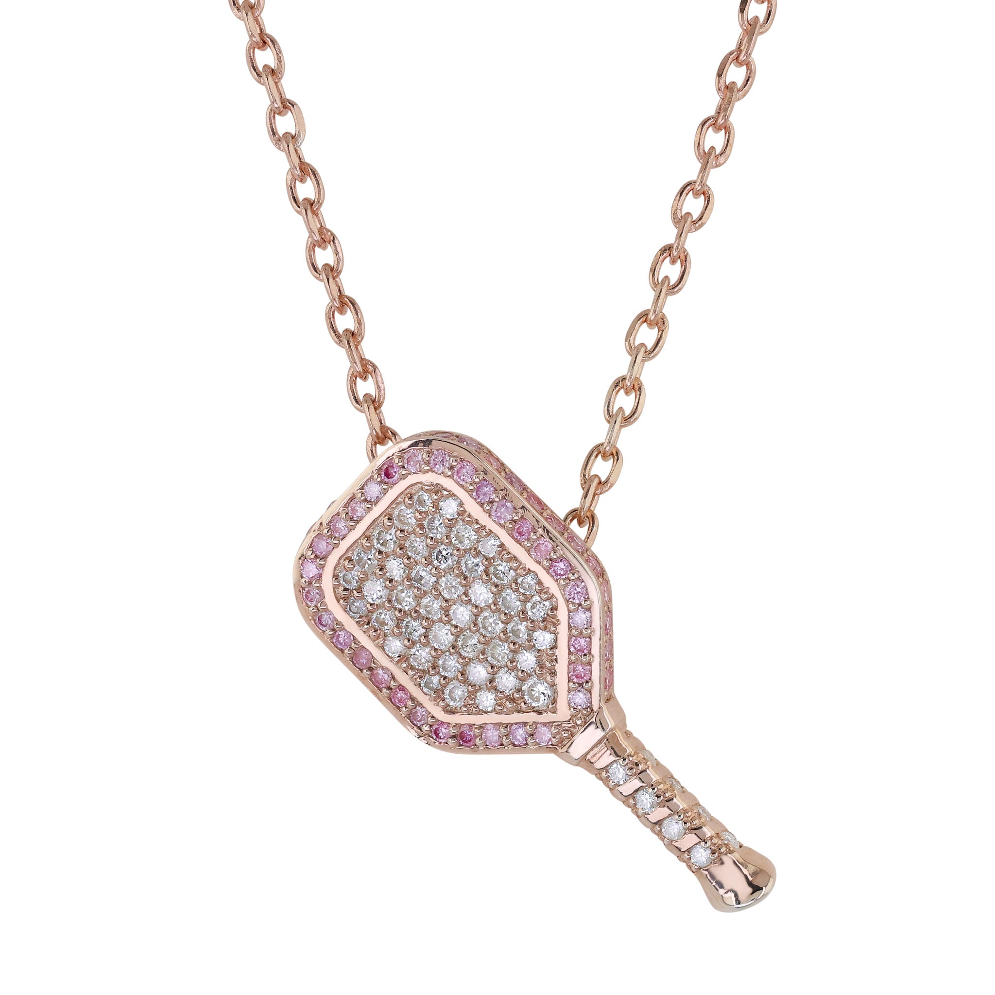 PINK AND WHITE DIAMONDS SET PADDELLE