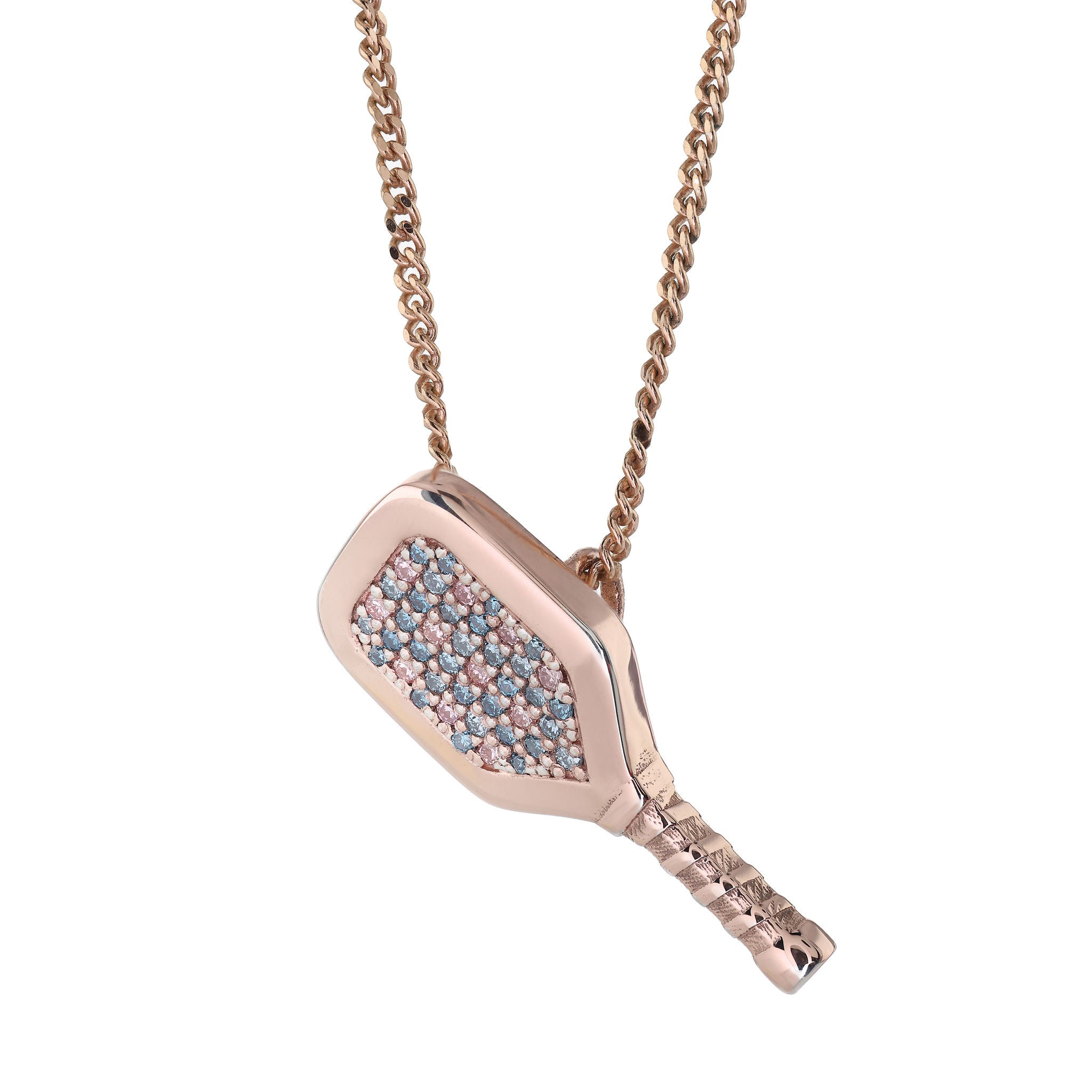 Pink and Blue diamond set paddelle