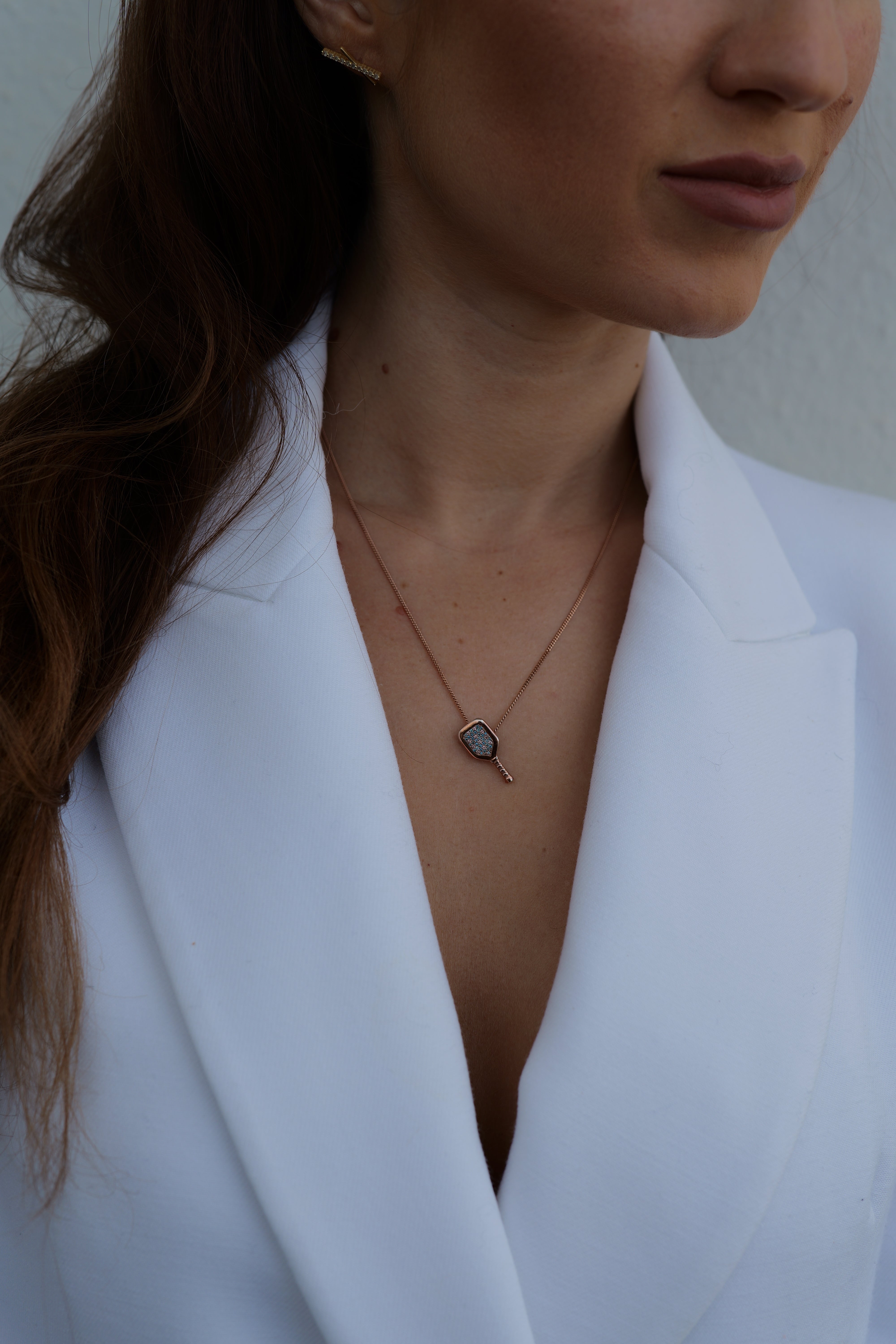 Pink and Blue diamond set paddelle
