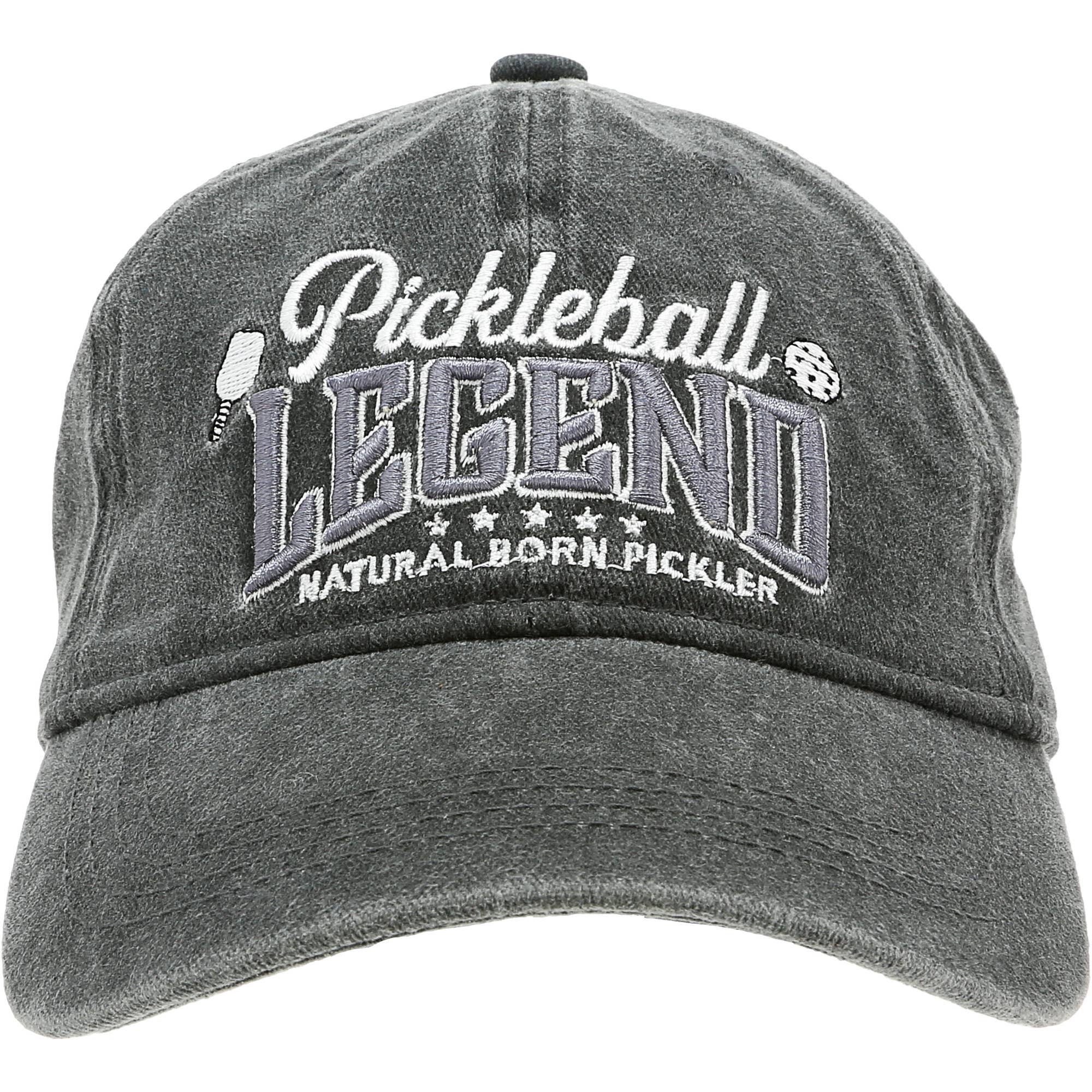 Pickleball - Dark Gray Washed Cotton Twill Hat