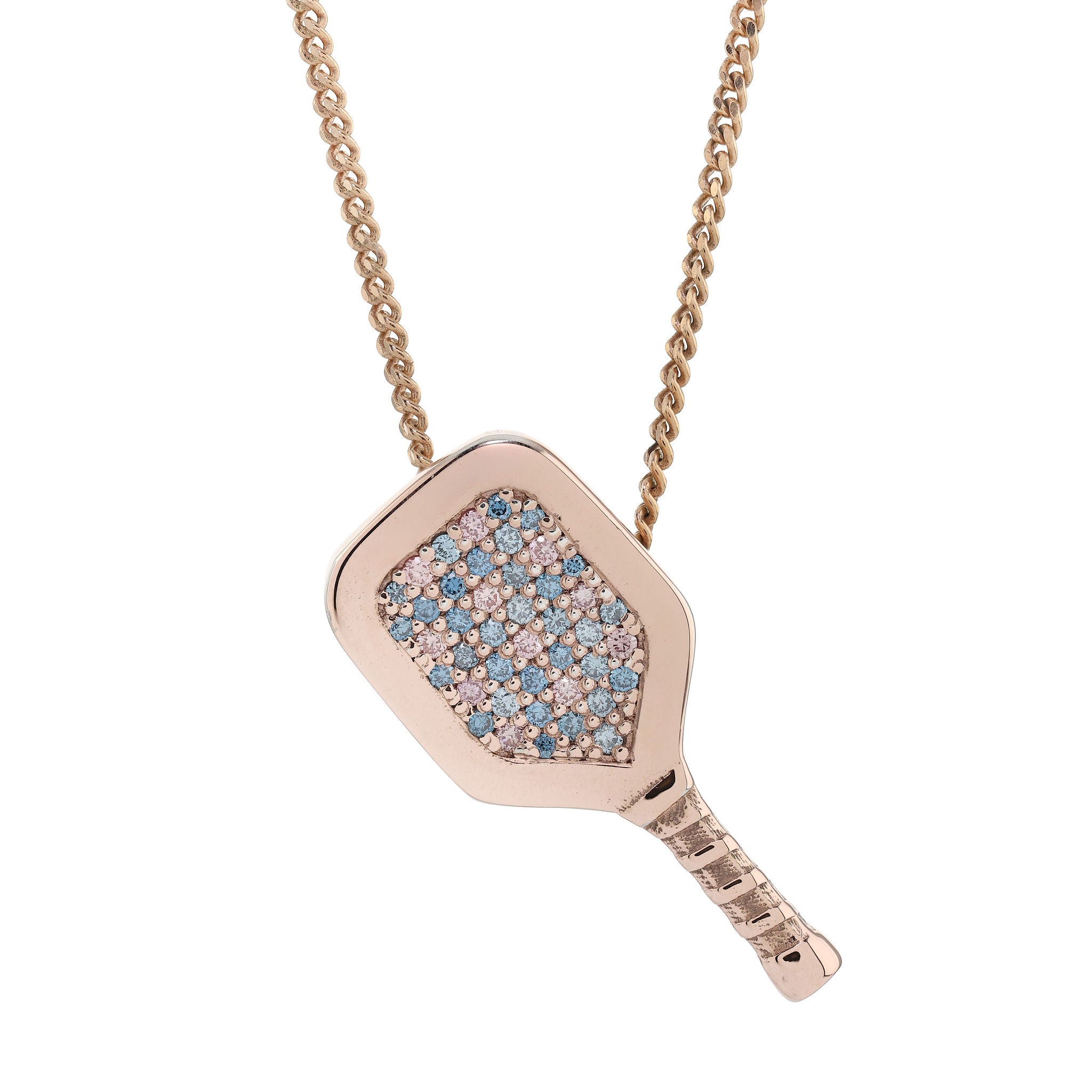 Pink and Blue diamond set paddelle