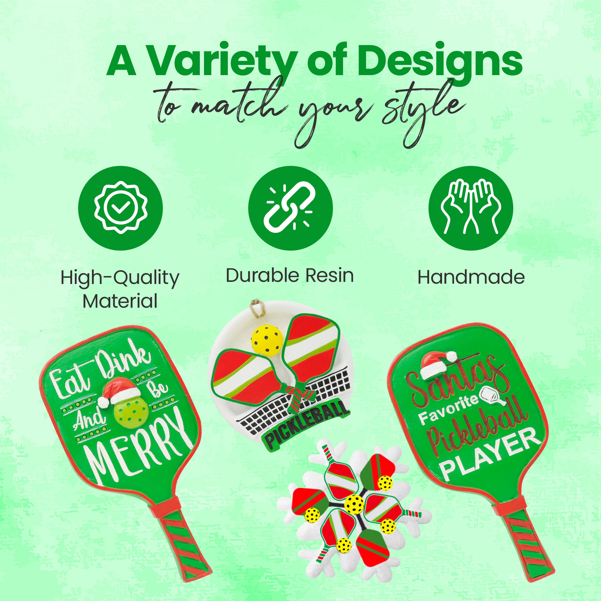 Pickleball Ornament - Santa's Favorite Pickleball Player