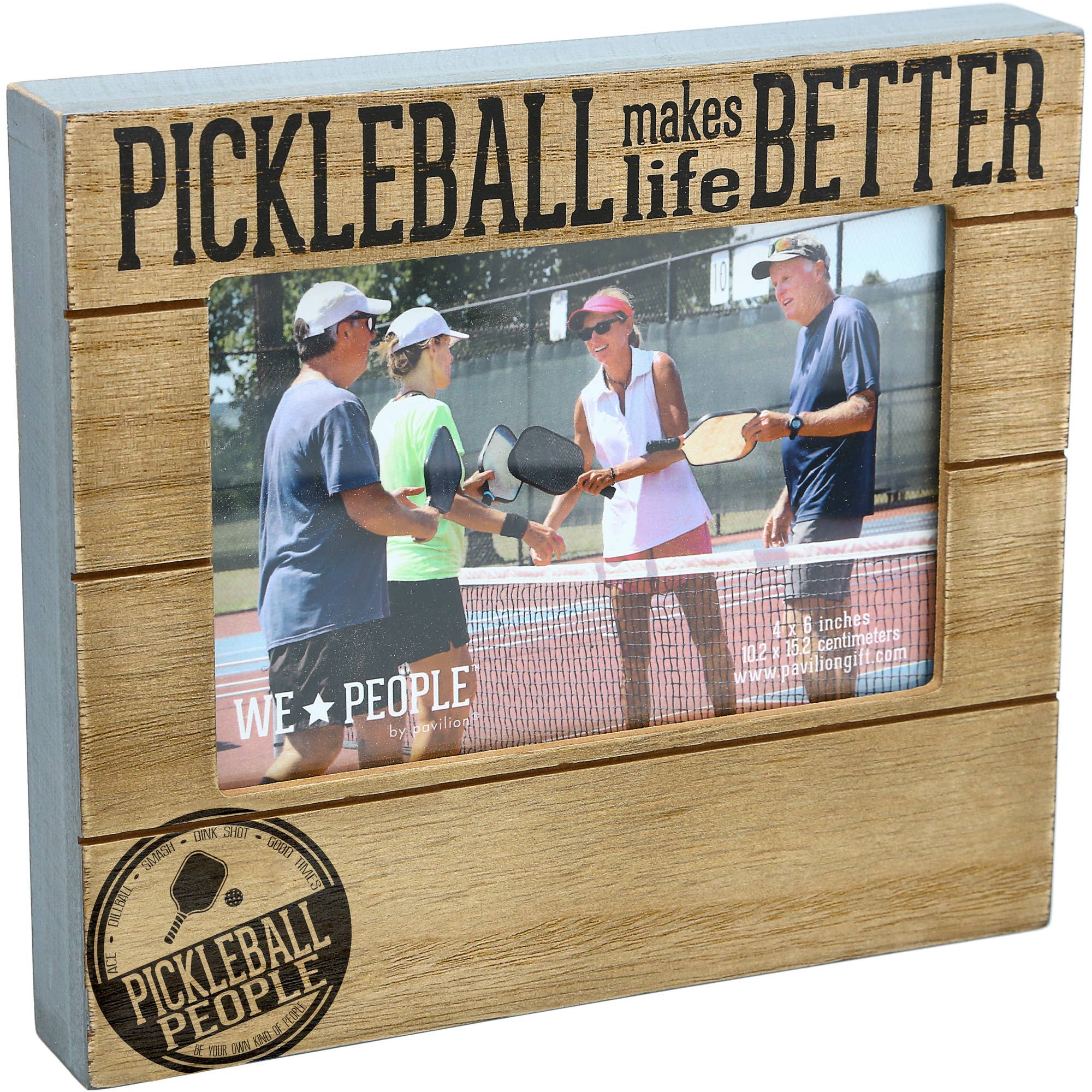 Pickleball People - 6.75" x 7.5" Frame (Holds 4" x 6" photo)
