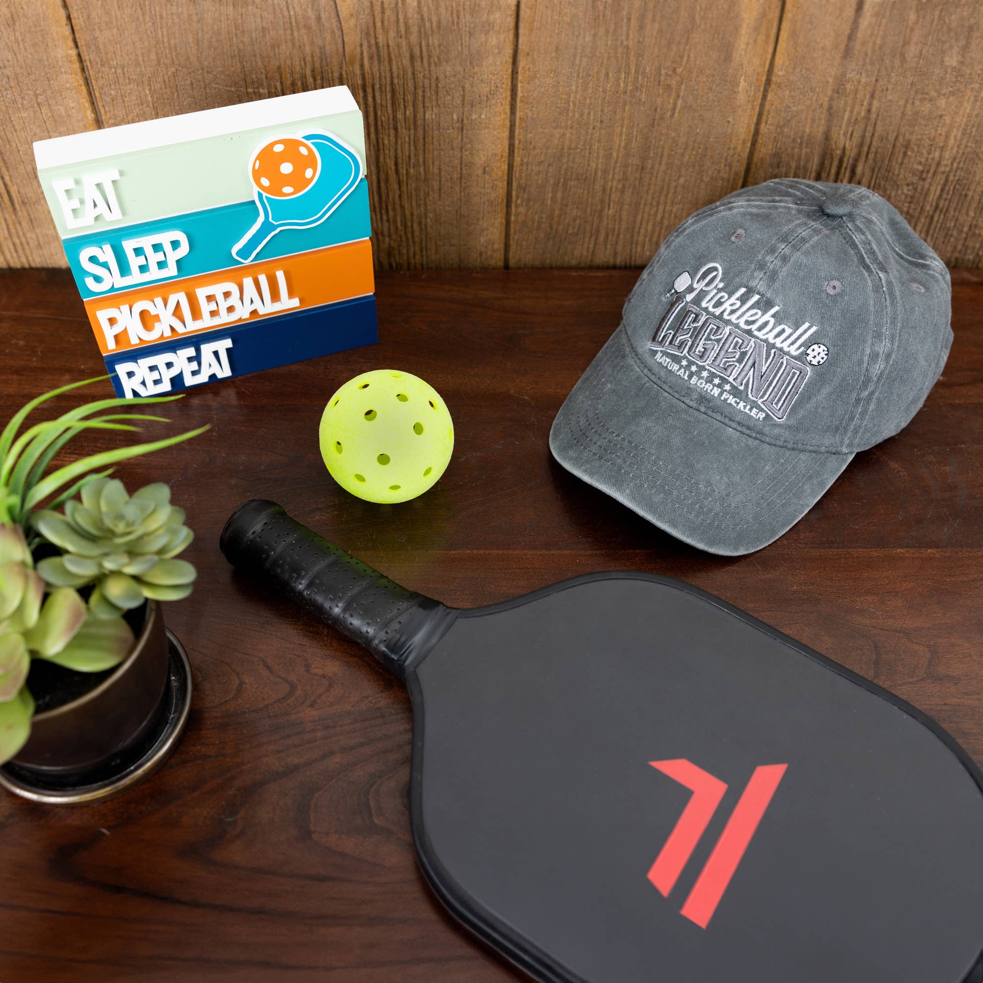 Pickleball - Dark Gray Washed Cotton Twill Hat