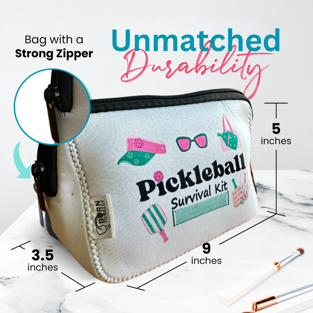 Pickleball Survival Cosmetic Bag