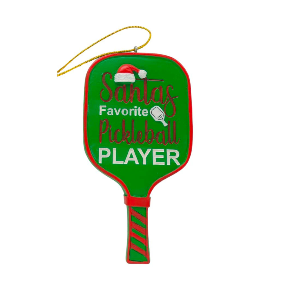 Pickleball Ornament - Santa's Favorite Pickleball Player